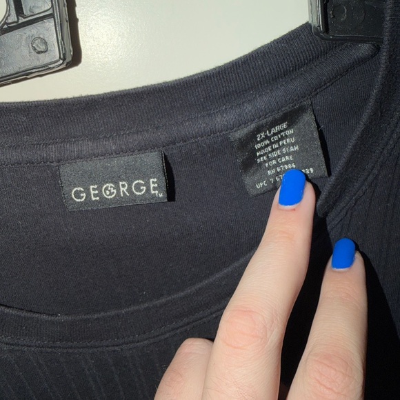 George Black Ribbed Top - Picture 3 of 4